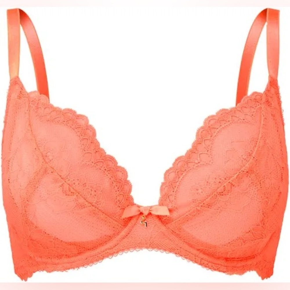 Gossard NWT Neon Coral Superboost Lace Underwire Bra